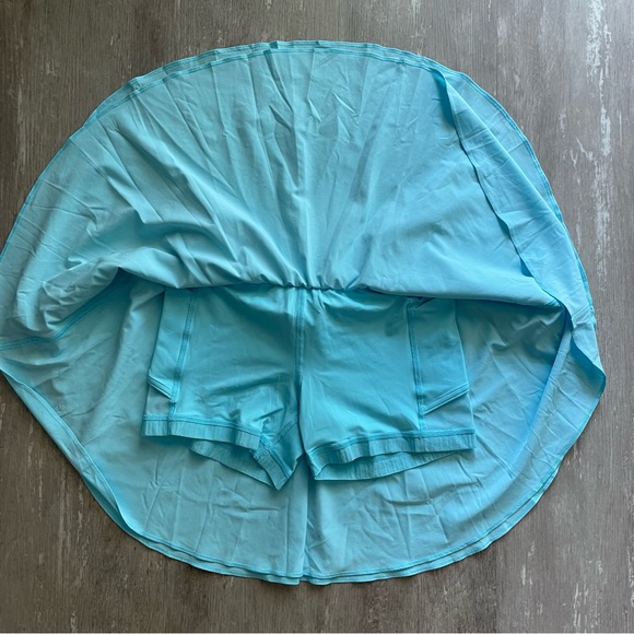 LAST ONE! NWT Lululemon Court Rival High-Rise HR Skirt Long in Cyan Blue - Picture 6 of 7